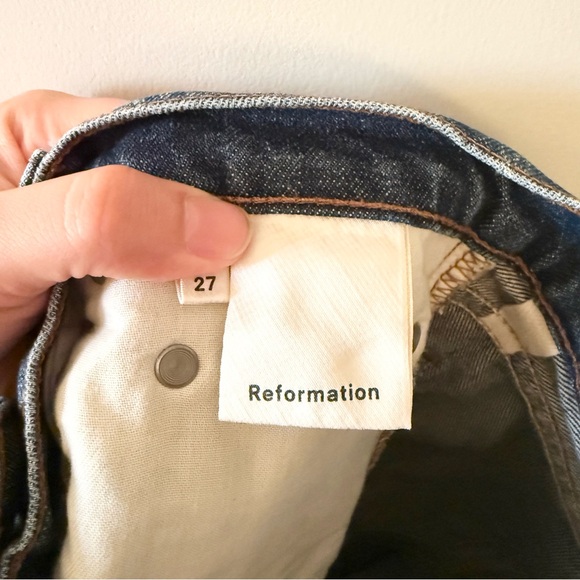 Reformation Julia High Cigarette Jean Teton Wash 27 - Picture 6 of 7